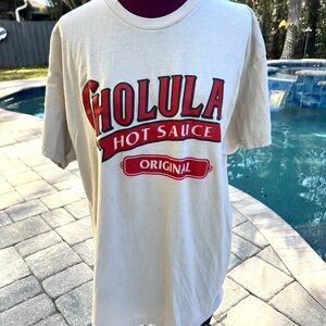 Ripple Junction Cream and Red Hot Sauce Tee Cholula Hot Sauce Shirt